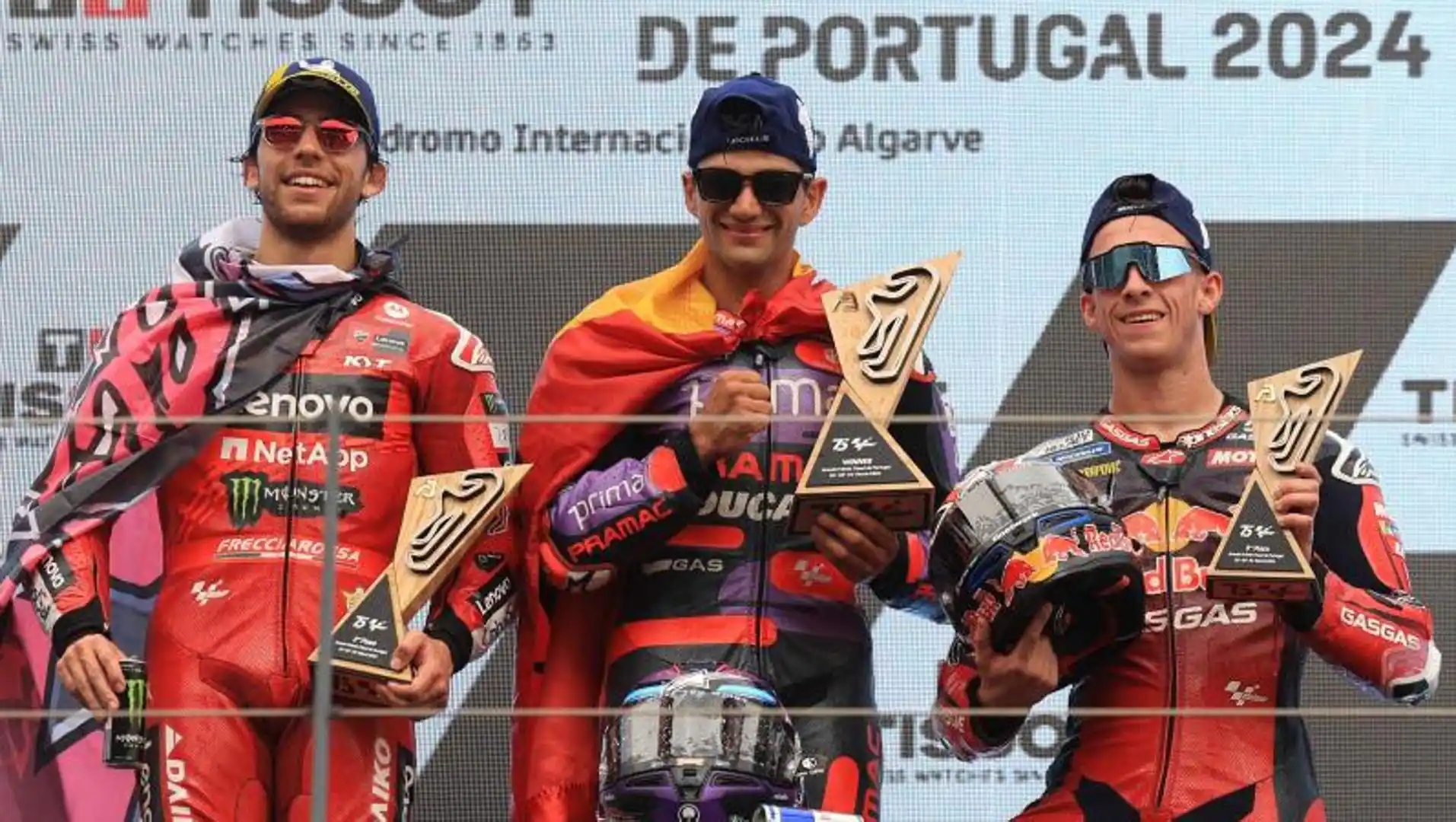 Jorge Martín no da opción y Pedro Acosta se estrena en un podio de MotoGP