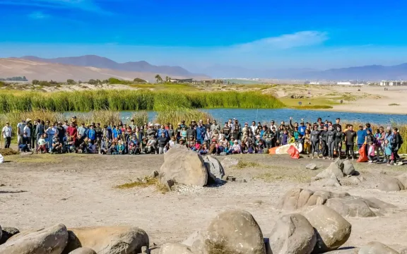 Recuperan humedal de Punta Teatinos en masiva jornada comunitaria