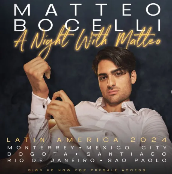 "Locura de las fans": Mateo Bocelli confirma fecha en Chile y redes sociales enloquecen