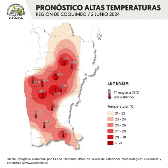 Qué: Pronostican temperaturas de hasta 30° en valles de la Región de Coquimbo