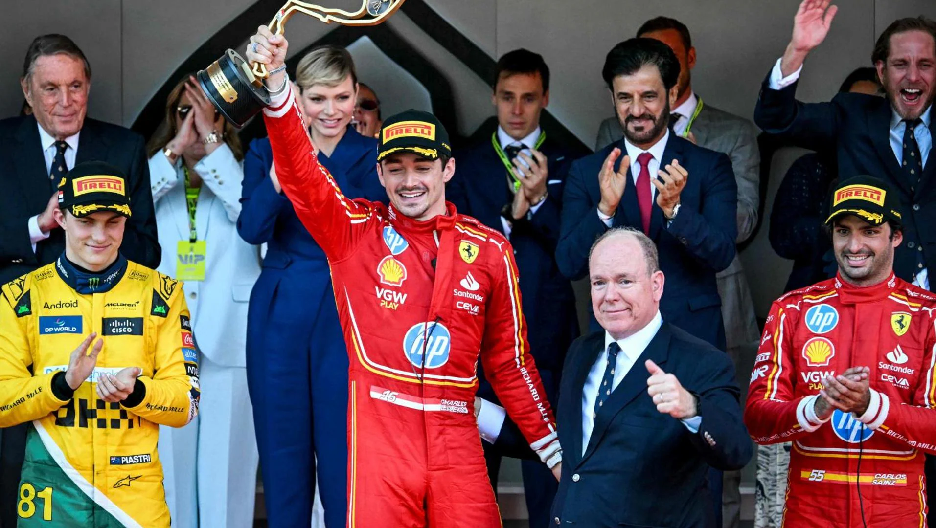 Leclerc acaba con su maldición en Mónaco, con Carlos Sainz tercero