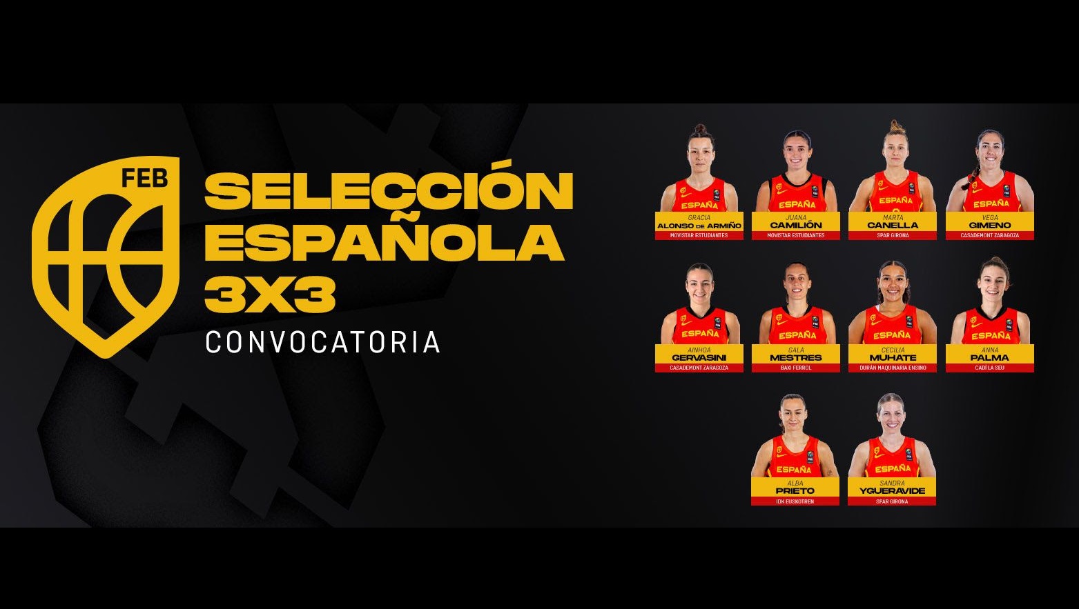 3×3: Convocadas 10 jugadoras para el Preolímpico de Debrecen