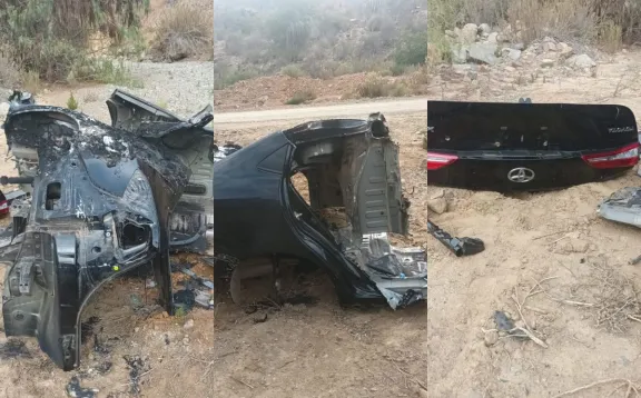 Colectivo robado apareció partido por la mitad y completamente desmantelado en Ovalle