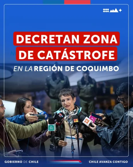 Urgente: Declaran "Zona de Catástrofe" para la región de Coquimbo y otras afectadas por Río Atmosférico