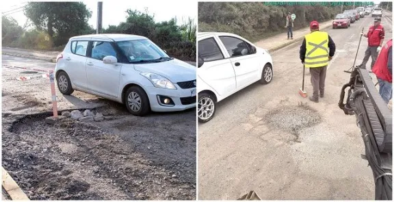 Proliferación de hoyos en las calles: otra de las consecuencias de las últimas lluvias