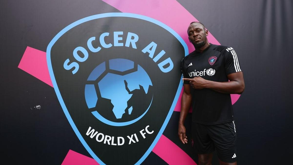 Usain Bolt estuvo presente en el Soccer Aid