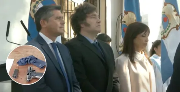 Esta jornada: Detienen a hombre armado a metros de donde Javier Milei encabezó acto en Argentina