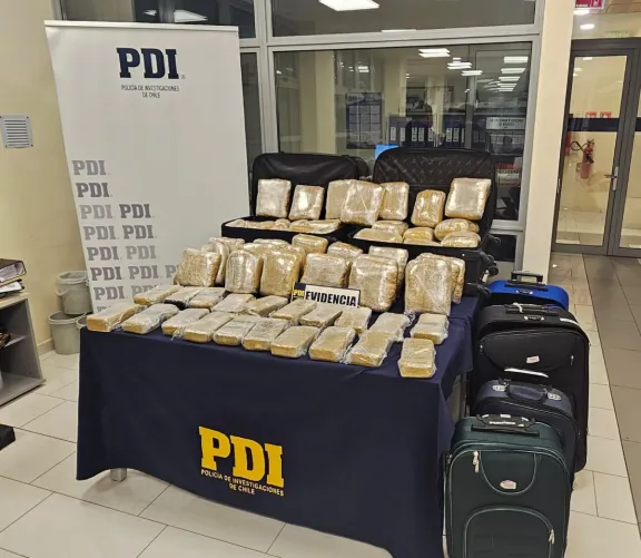 PDI incauta 75 kilos de droga en equipajes de extranjeros en Terminal de Buses de La Serena