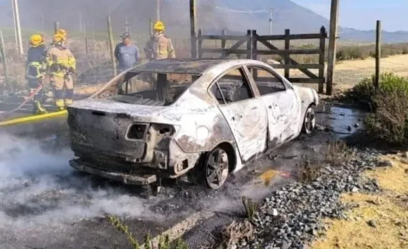 PDI trabaja en identificar cuerpo calcinado al interior de vehículo en La Higuera