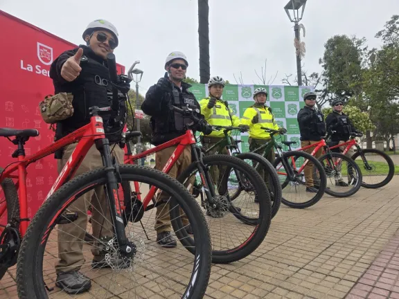 Comuna de La Serena se posiciona como pionera en patrullajes mixtos en bicicleta