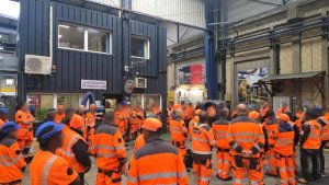 Ferroviarios de Châtillon preparan movilización para el 17 de octubre contra Macron